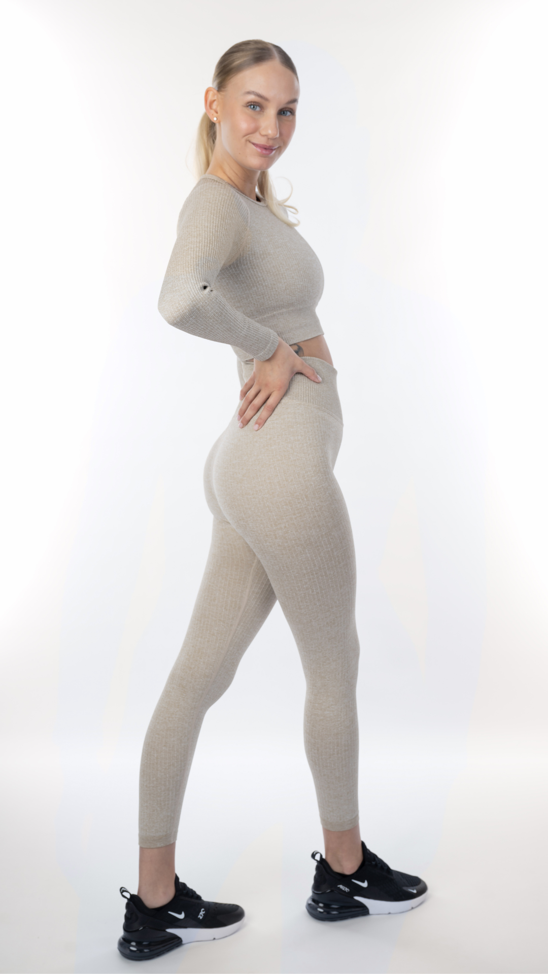 RIBBADE TIGHTS - Beige